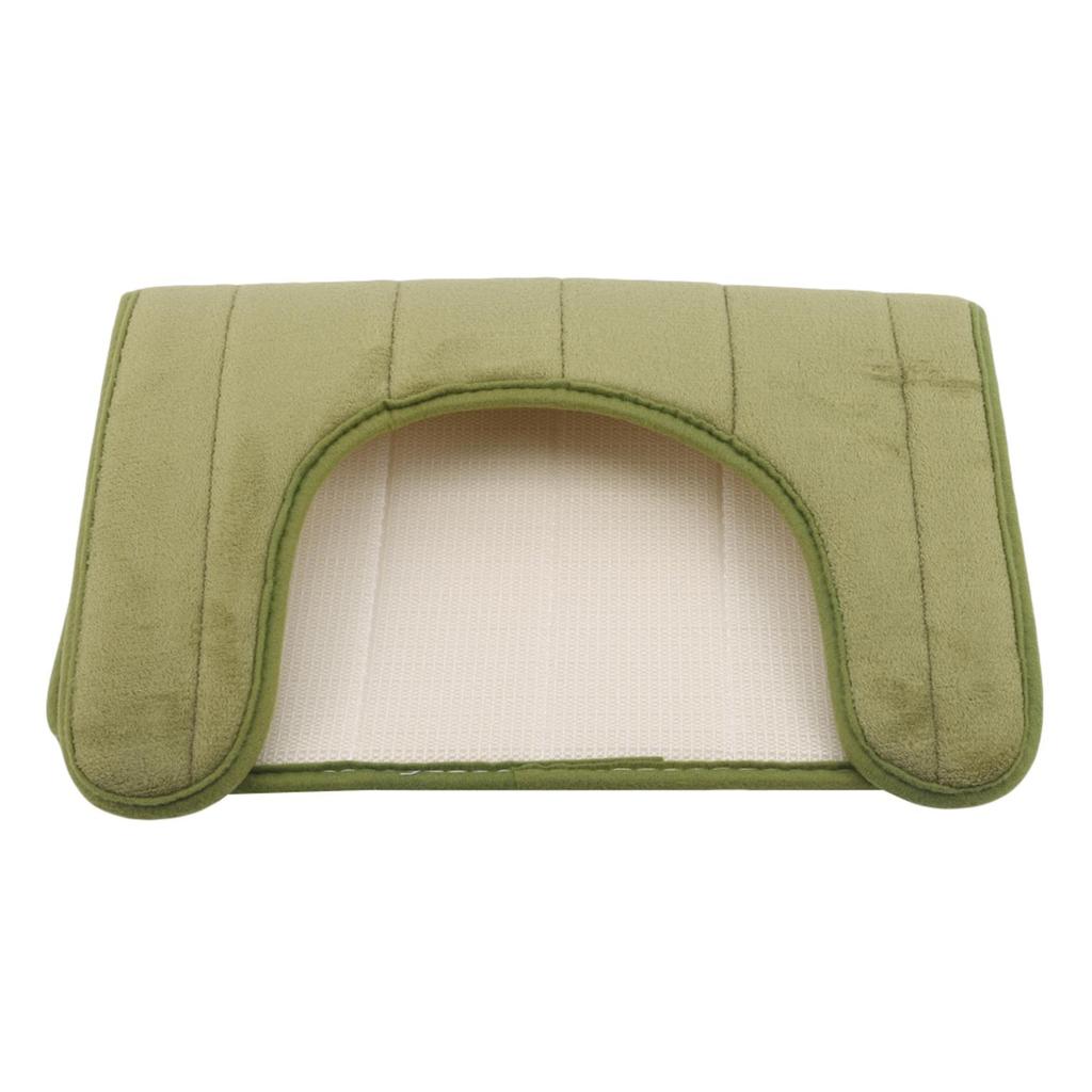 U-shaped Toilet Bath Mat Memory Foam Toilet Mat Soft Anti-Skid Water Absorbing Door Mat Bathroom and Home Decoration