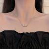 2025 Cold Wind Square Necklace Women's Simple Metal Pendant Clavicle Chain Transfer Accessories