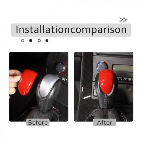 Red Interior Center Console Gear Shift Knob Head Cover For Corvette C6 2005-2013