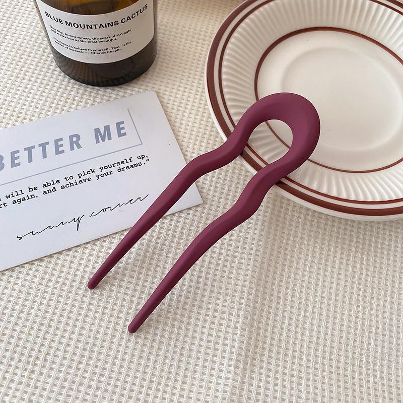 Matte U-Shaped Hairpin for Elegant Updo Styling