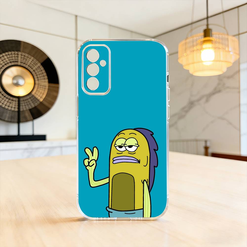 Tired Deadpan Fish  Phone Case Transparent Silicone Soft For SamsungA10,12,20,21S,30,31,40,50,51,52,70,71
