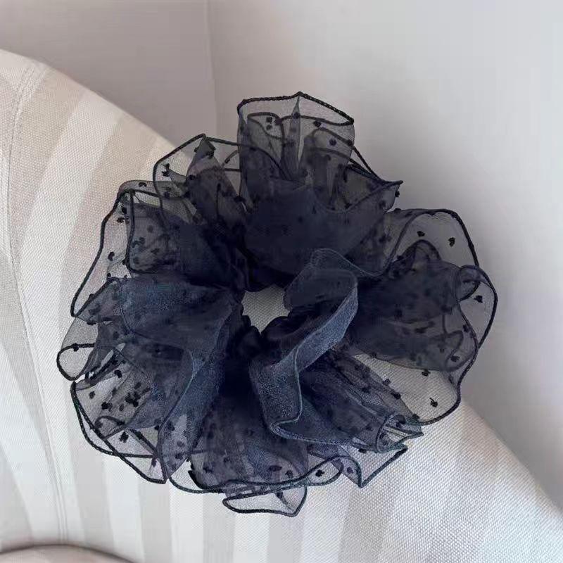 Korean Premium Lace Scrunchie: Women's High-End, Durable, Elastic Hair Accessory