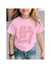 Girls Cute Star Pattern Number 67 Print Short Sleeve Tee Breathable Cotton Perfect for Birthday  Daily Outfitstk0058