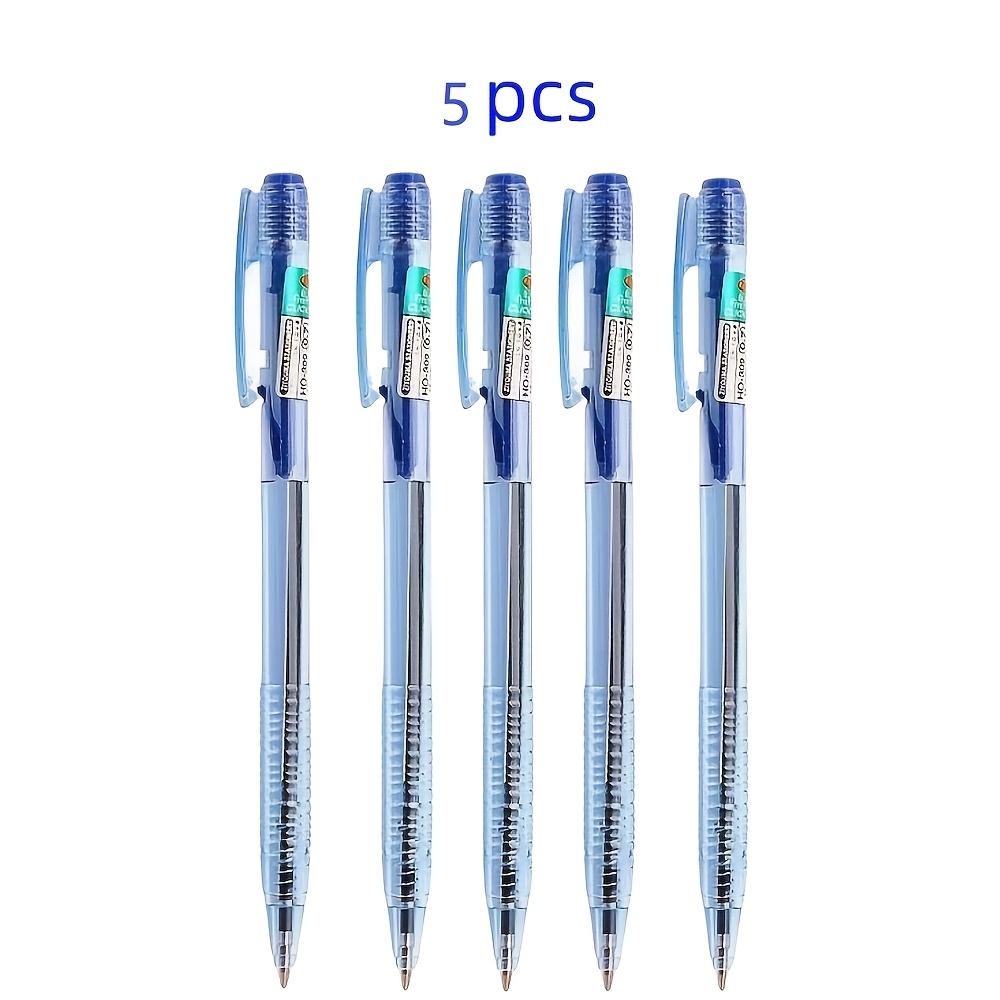 5 Out of 10 Ultra-Minimalist Retractable Ballpoint Pens, Featuring Blue-Black Ink Cartridges And Smooth Writing with a 0.7Mm Tip
