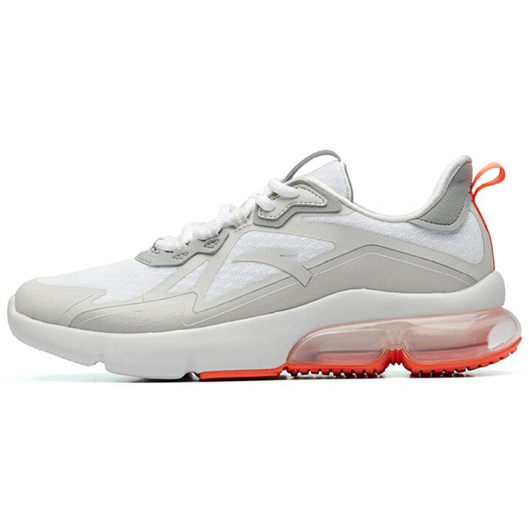 

New Anta Coverage Rebound Low-Top Running Shoes Men s White Gray Orange 91935511-3 40.5