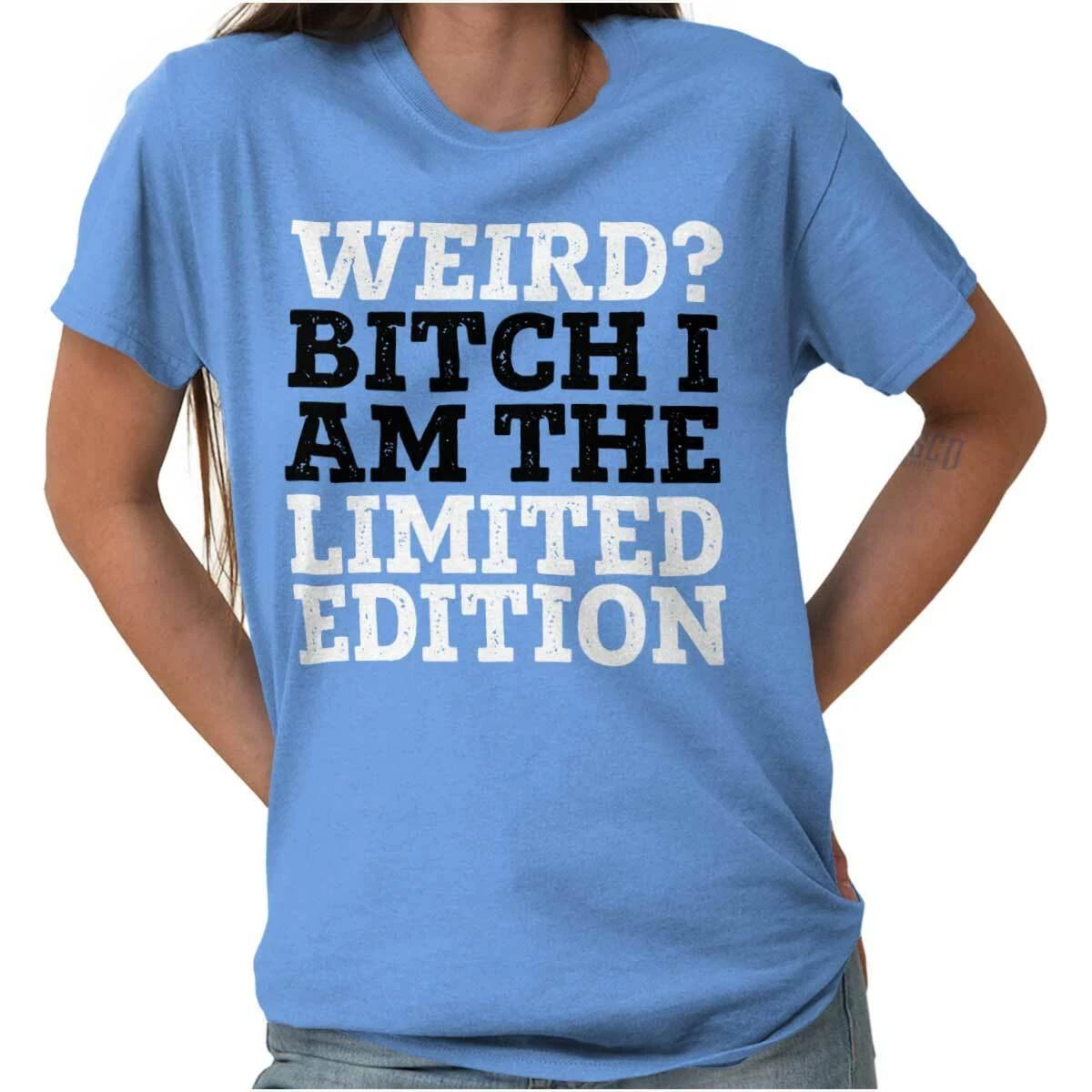 Weird Bitch Limited Edition Nerd Geek Funny Womens Graphic Crewneck T Shirt Tee S