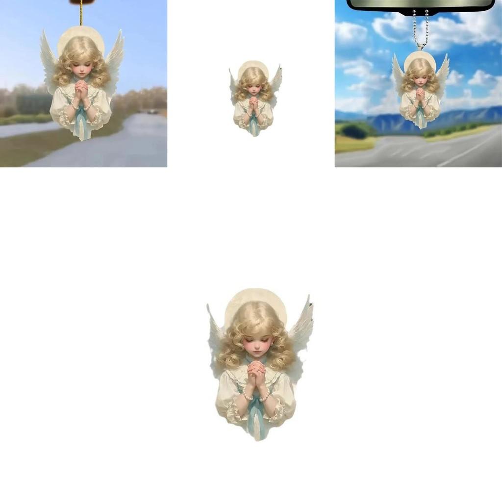 Acrylic Angel Car Interior Decor Pendant For Stylish Vehicle Accessories