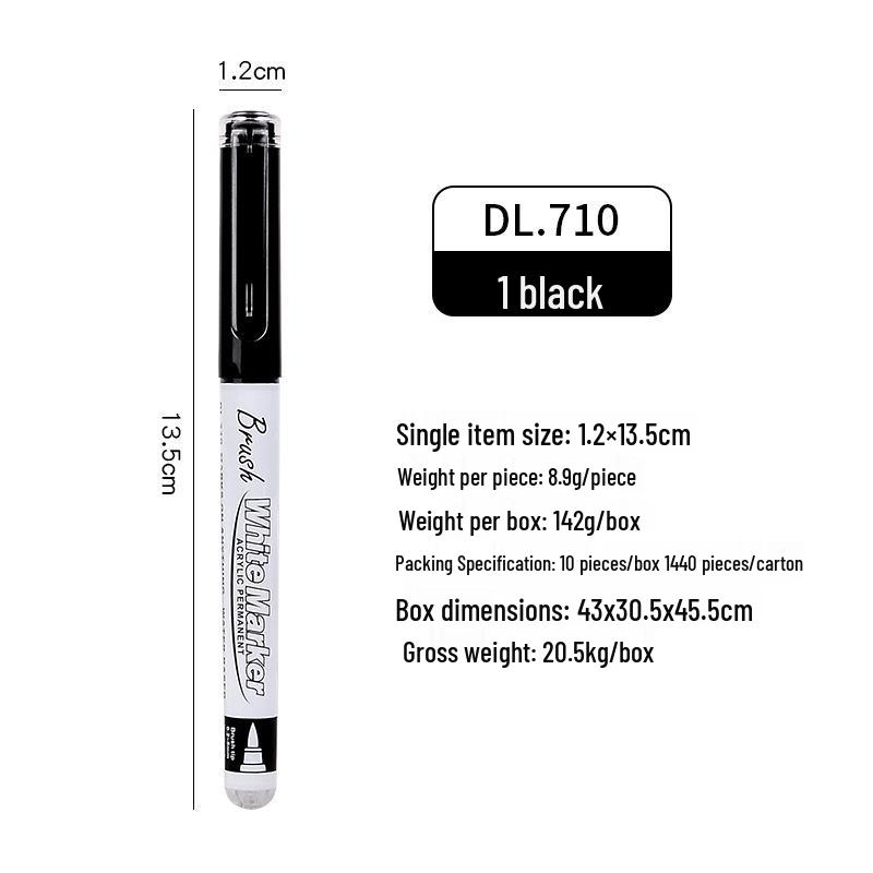 

Huidel 710 Large Capacity Liquid Soft Tip White Art Marker