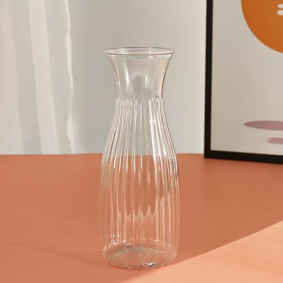 3/5/10Pcs Plastic Vase Transparent Color Single Stem Vase Lightweight Smooth Reusable Vase Dining Table Decoration