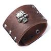 2024 Men's Cowhide Skull Bracelet: European & American Style, Wide Leather Design