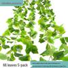 Rattan Air Conditioning Pipe Cover with Artificial Green Vines and Leaves