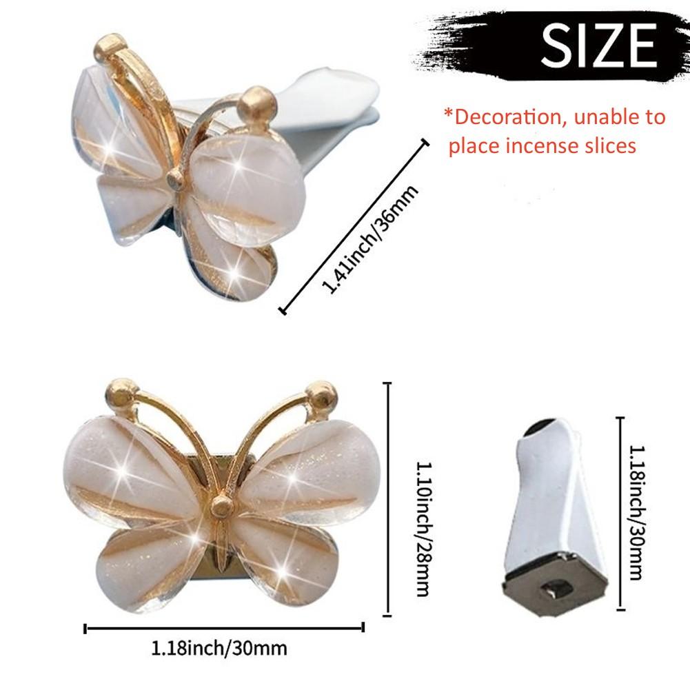 1/3PCS Crystal Flower Car Air Freshener Lovely Little Butterfly Ladies' Car Perfume Decoration Clip air refresher car fragrance