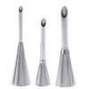 3Pcs Puff Piping Nozzles Stainless Steel Cake Decor Tips Pastry Piping Nozzles