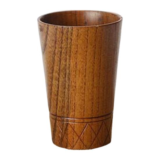 Wooden Water Cup Teacups Coffee Mug Vintage Drinking Cup for Tea Wine