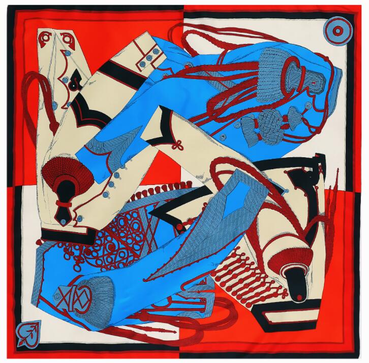 

New Design Luxury Brand Winter Square Scarf Twill Silk Scarf Women Kerchief Scarves For Ladies Fashion Shawl One Size