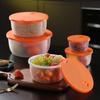 Xihe Round Thickened Microwave Lunch Box 4-Piece Set