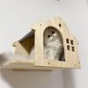 Arbre d'escalade pour chat Étagères en bois murales pour chat Meubles à sauter Griffoir pour chat Hamac Escaliers Cadre de jeu et d'escalade