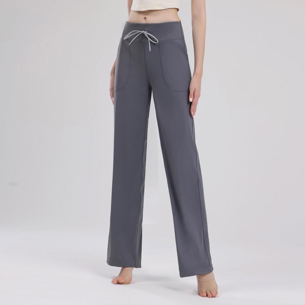 Women's High Waist Tummy Control Micro Flare Yoga Pants - Breathable, Hip-Lifting, Slimming, Floor Length Fitness Wear.