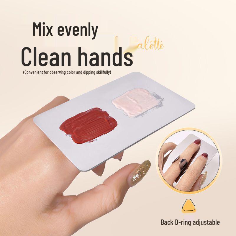Stainless Steel Makeup Mixing Palette & Spatula Set – Foundation/Concealer Ring.