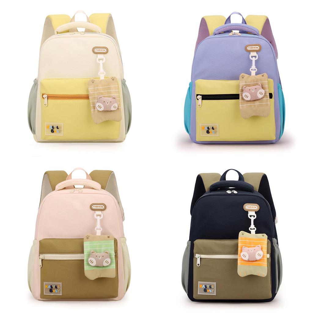 Kids Cartoon Nylon School Backpack With Waterproof And Lightweight Features For Boys And Girls