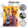 Disney Pearl Art DIY Judy and Nick Creative Pearl Style Illustrations Pearl Artworks Gemstone Paintings Home Wall Decor Crafts