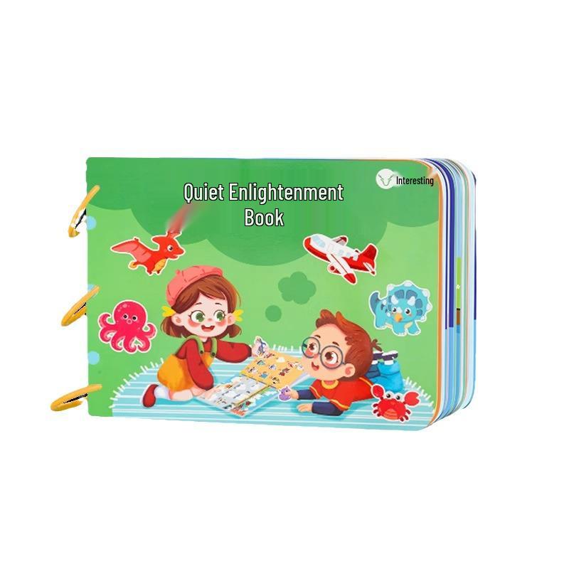 Livre pour bébé en tissu déchiré à la main avec Velcro pour l'éducation précoce: Jouet sûr pour les enfants de 0 à 1 an