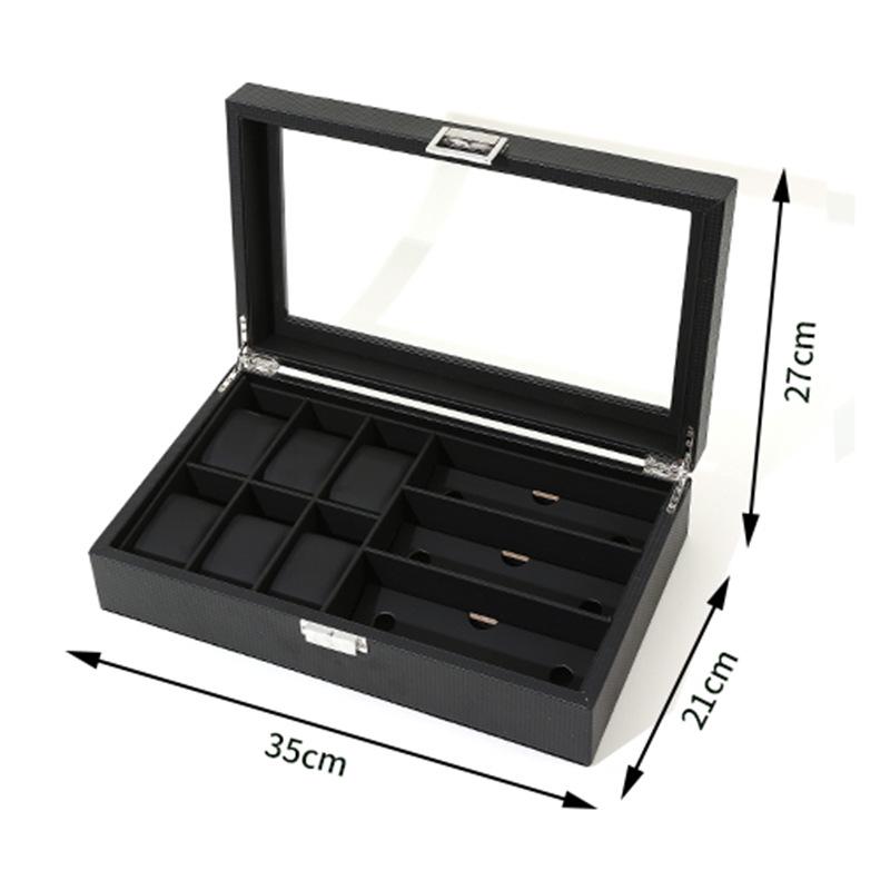 "Carbon Fiber Watch & Jewelry Box for Men and Women"