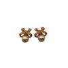 Romantic Bow Inlaid Rhinestone Pearl Stud Earrings Retro Elegant Exquisite Three-Dimensional Niche Earrings