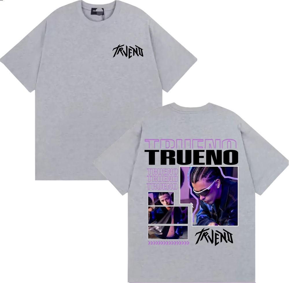 Rapper Trueno Mateo Palacios Tour 2026 Merch T-Shirts Unisex Mode Hip Hop Punk T-Shirt 100% Baumwolle Locker Übergröße T-Shirt