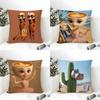 Tung SSahur Tralalero Cushion Cover Eco Linen Pillow Case DoubleSided Print BreathableDurable Hidden Zipper Home Decor