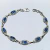 Natural Blue Kyanite Gemstone 925 Solid Sterling Silver Gift Bracelet 7-8" b9H64
