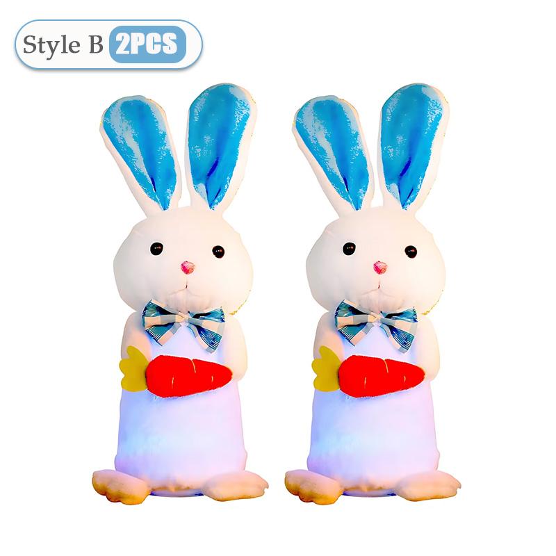 1-3PCS Comprehensive Gift Easter Glowing Bunny Doll Small Rabbit Ornament New Year Home Decoration Festive Holiday Display