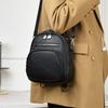 Mini PU Backpack Women Fashi Crossbody Bag Casual Daily Use Small Shoulder Bag with Multiple Pockets