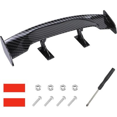 Car Mini Spoiler Wing, 9.8 Inch Carbon Fiber Automotive Mini Rear Tail Wing, Vehicle Decorative Spoiler, No Drill Tiny Trunk Tail Wings, Universal