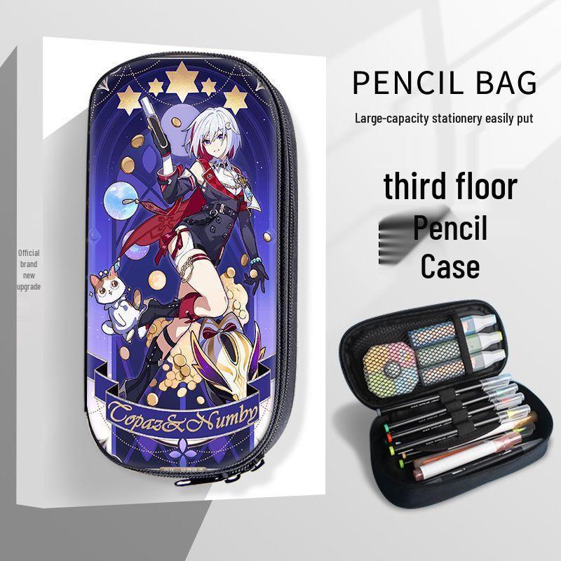 Honkai Star Rail Pencil Case for Students - Yelan, Jun, March 7th, Kafka Design