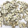 Hot Sale 50pcs Mix Shape Easter Wooden Wood Hanging Pendant  Party Supplies Craft DIY Ornament Hanging Tag Happy Easter Decor