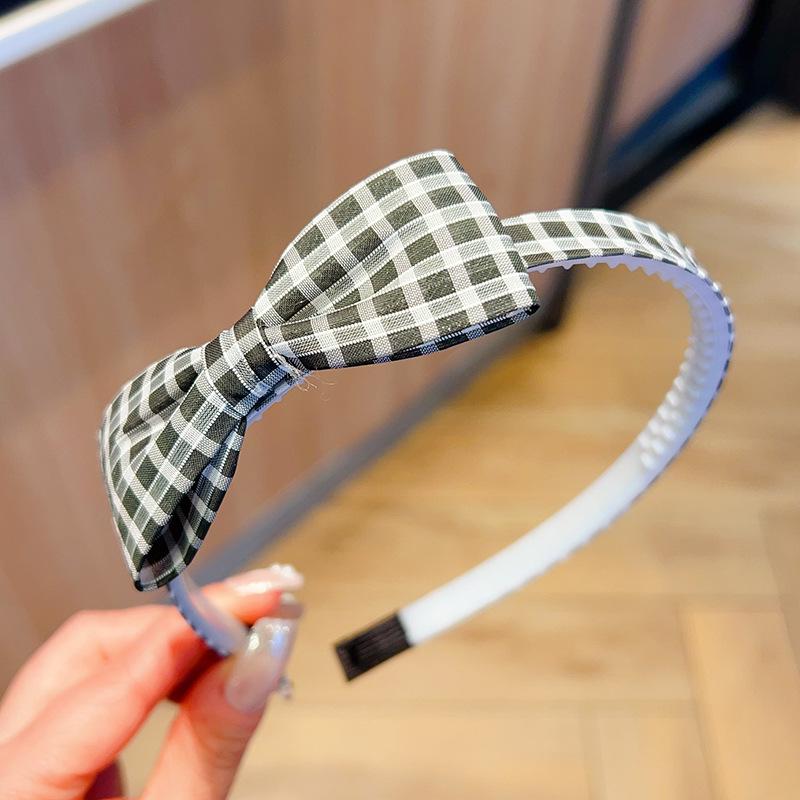 Summer Princess Plaid Bow Headband & Hair Clips for Girls - Non-slip & Comfortable