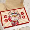 Dragon Year Lucky Home Tappetino antipolvere, antiscivolo, zerbino tagliabile, tappeto di Capodanno