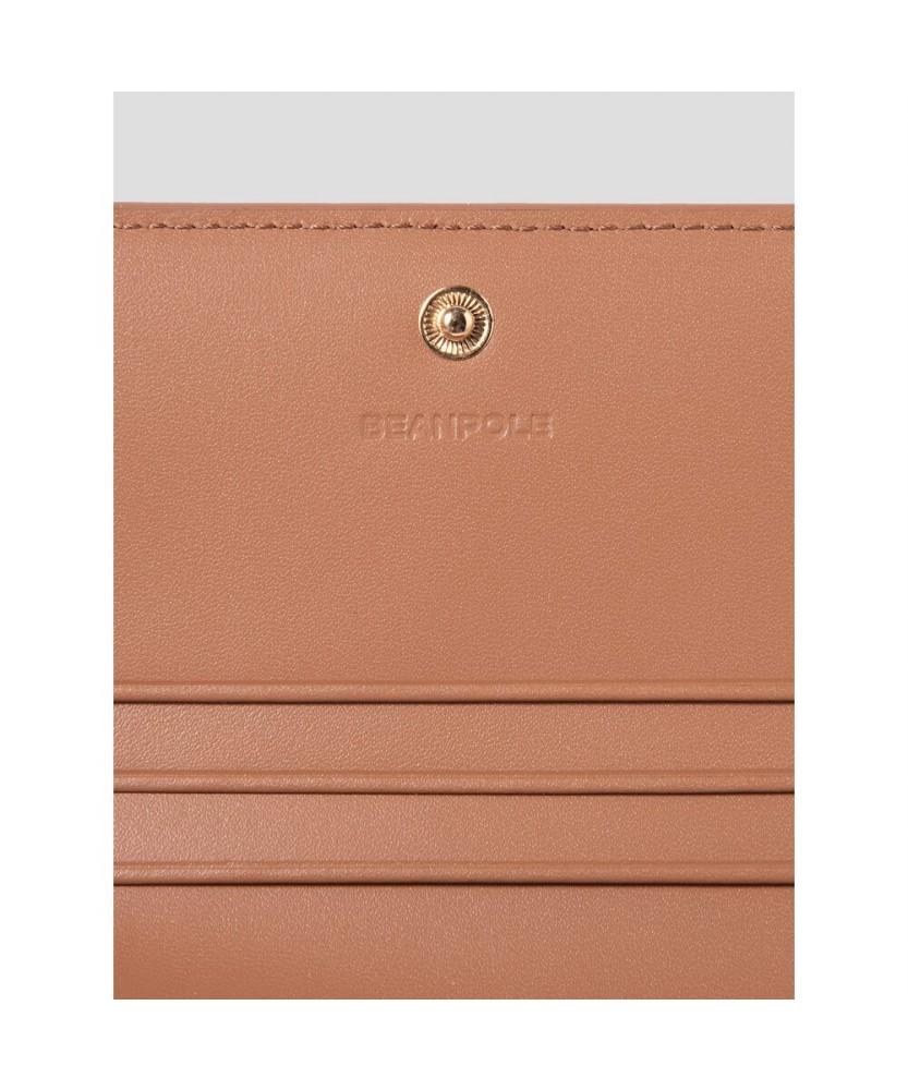 Beanpole Accessory Lucy Saffiano 2-Fold Business Card Holder - Brick