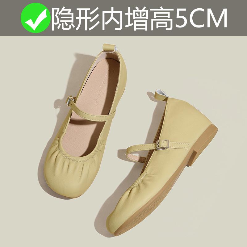 

Женские туфли Мэри Джейн с небольшим внутренним увеличением высоты, новые 3233, женская обувь маленьких размеров 39 хаки