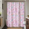 Waterproof Unicorn Mermaid Rainbow Shower Curtain Kids Bathroom Decor Cute Pastel Cartoon Shower Liner