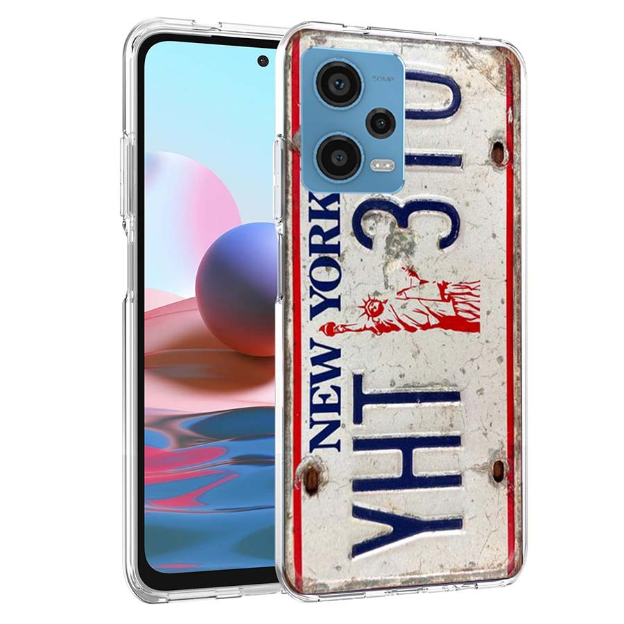 License New York Plate Number Phone Case For Redmi Note 13 12 14 15 Pro Plus 13R 11 11T 11E 11S 10 Pro 10S 9 9S Cover Cell Clear