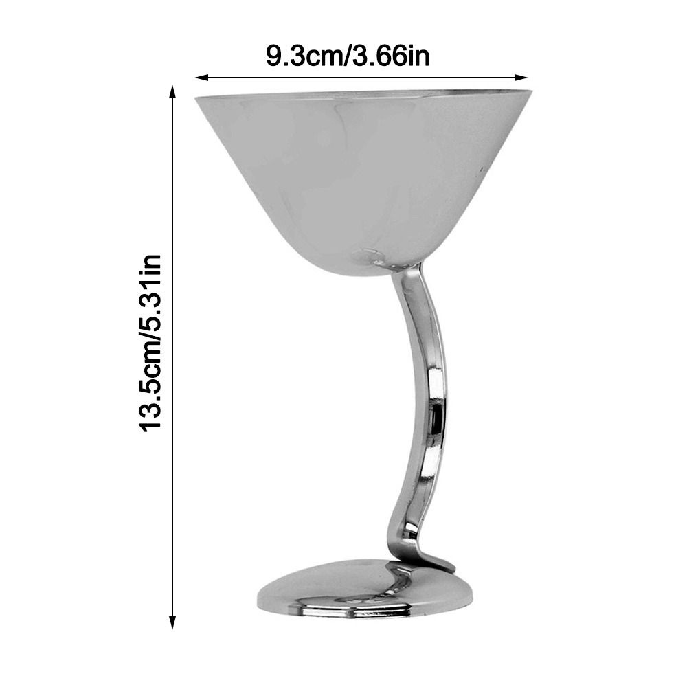 150ml Stainless Steel Martini Glass Stainless Steel Insulated Metal Wine Glass Dishwasher Safe Cool Touch