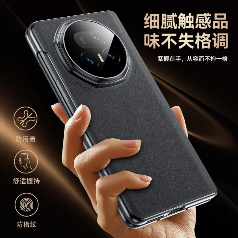 Premium Genuine Leather Full-Body Case Honor Magic V5 With Magnetic Lens Protection Kickstand