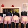 Spoof Butt Pants Ridiculous Costume Funny Trick Prank Red Lips Printed Open Butt Shorts Wedding Accessories