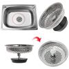 Steel Mesh Waste Drainer Stuff Cover Plug Filter Basket Sink Strainer Food Hair Stopper Colander