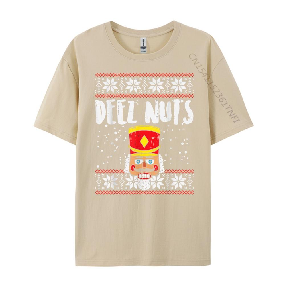 Deez Nuts Cream T Shirt Men Comfortable Luxury Designer Design Mens TShirts Female Harajuku Printed