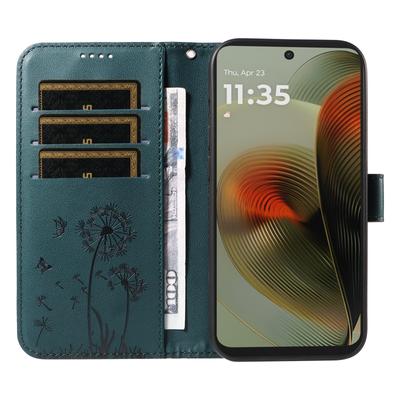 For Motorola Moto G55 5G Leather Case Wallet Phone Cover Dandelion Imprint