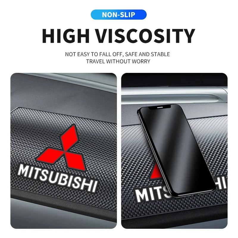 Bilinteriörtillbehör Halkfri Mat Auto Halkfria Kuddar För Mitsubishi Outlander Lancer 10 9 ASX RALLIART Eclipse L200 Pajero