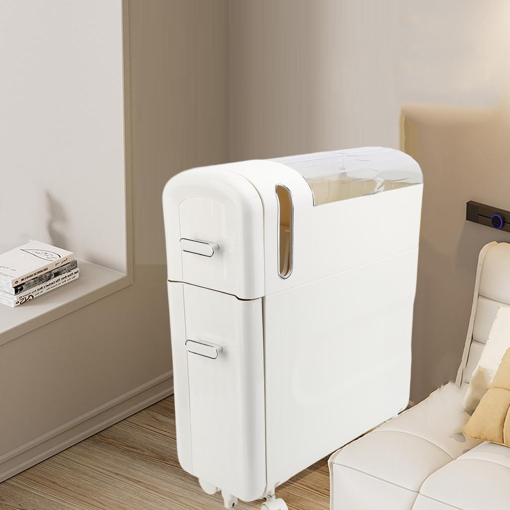 Narrow Storage Cabinet Multipurpose Modern Simple Design Drawer Type 2 Tier Slim Bathroom Storage Cabinet for Bathroom Kitchen